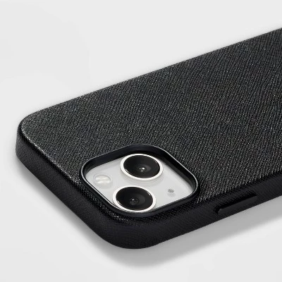 Apple iPhone 13 mini/iPhone 12 mini Case - heyday™ Black Saffiano 2 Apple iPhone 13 mini/iPhone 12 mini Case - heyday™ Black Saffiano - Image 2