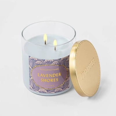 2-Wick 15.1oz Lidded Jar Lavender Shores Candle - Opalhouse™ 1 2-Wick 15.1oz Lidded Jar Lavender Shores Candle - Opalhouse™