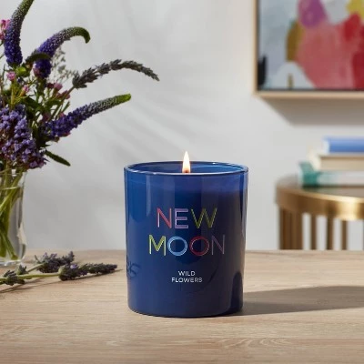 11oz Glass Wildflowers Candle Blue - Opalhouse™ 1 11oz Glass Wildflowers Candle Blue - Opalhouse™