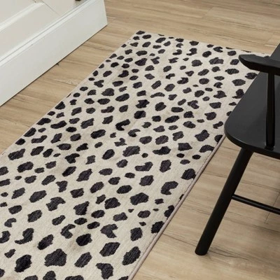 Daffodil Leopard Print Woven Rug - Threshold™ Blue 9 Daffodil Leopard Print Woven Rug - Threshold™ Blue - Image 9