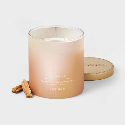 2-Wick 15oz Glass Jar Candle with Tie Dye Sleeve Karma Glow - Opalhouse™ 2 2-Wick 15oz Glass Jar Candle with Tie Dye Sleeve Karma Glow - Opalhouse™ - Image 2