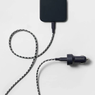 6' Lightning to USB-C Power Delivery Car Charging Kit - heyday™ Dusk Blue 1 6' Lightning to USB-C Power Delivery Car Charging Kit - heyday™ Dusk Blue