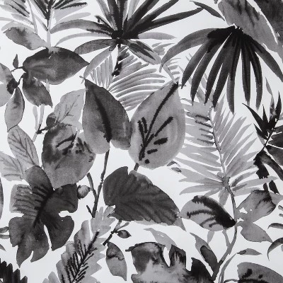 Tropical Leaves Peel & Stick Wallpaper Black/White - Opalhouse™ 2 Tropical Leaves Peel & Stick Wallpaper Black/White - Opalhouse™ - Image 2
