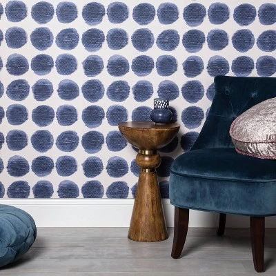 Textile Dot Peel & Stick Wallpaper Blue - Opalhouse™ 1 Textile Dot Peel & Stick Wallpaper Blue - Opalhouse™