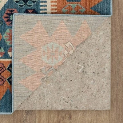 Buttercup Diamond Vintage Persian Woven Rug - Opalhouse Teal 4 Buttercup Diamond Vintage Persian Woven Rug - Opalhouse Teal - Image 4