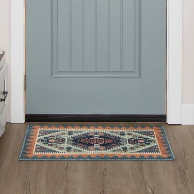 Buttercup Diamond Vintage Persian Woven Rug - Opalhouse Teal 6 Buttercup Diamond Vintage Persian Woven Rug - Opalhouse Teal - Image 6