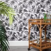 Tropical Leaves Peel & Stick Wallpaper Black/White - Opalhouse™