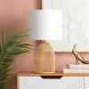 Threshold Rattan Diagonal Weave Table Lamp Tan - Opalhouse™