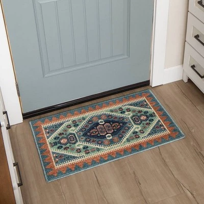 Buttercup Diamond Vintage Persian Woven Rug - Opalhouse Teal 7 Buttercup Diamond Vintage Persian Woven Rug - Opalhouse Teal - Image 7