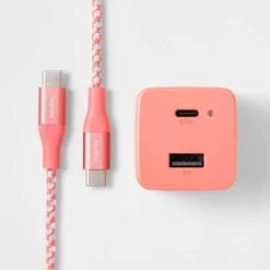 2-Port USB-A USB-C Wall Charger with 6 USB-C to USB-C Braided Cable - heyday™ Rose -Heyday Sales Shop GUEST 6869e6a5 a3fd 40f4 86ef 4882949d43f9