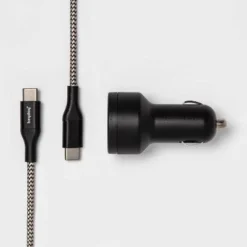 USB Car Charger with 6' USB-C to USB-C Braided Cable - heyday™ Matte Black -Heyday Sales Shop GUEST 7a5733ec e1e5 4c9b 9a77 b9f0446768cb