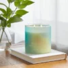 2-Wick 15oz Glass Jar Candle with Tie Dye Sleeve Cucumber Chill - Opalhouse™