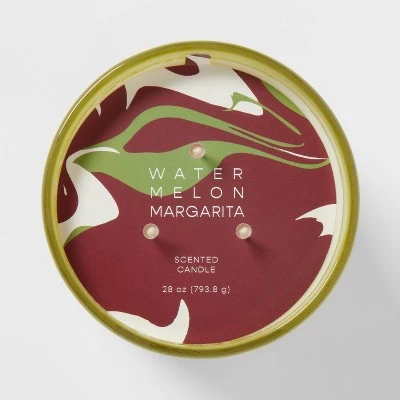 3-Wick 28oz Glass Watermelon Margarita Candle Light Green - Opalhouse™ 3 3-Wick 28oz Glass Watermelon Margarita Candle Light Green - Opalhouse™ - Image 3