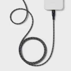 4' Lightning to USB-C Braided Cable - heyday™ Black