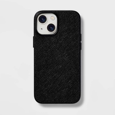 Apple iPhone 13 mini/iPhone 12 mini Case - heyday™ Black Saffiano 1 Apple iPhone 13 mini/iPhone 12 mini Case - heyday™ Black Saffiano