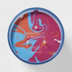 3-Wick 28oz Glass Moonlit Hibiscus Candle Light Blue - Opalhouse™ -Heyday Sales Shop GUEST 9562dc6d 4e42 481c 91d9 1f68f9f8ac72