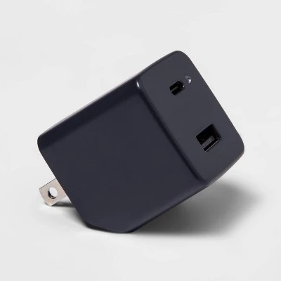 Dual Port 25W USB-A and USB-C Wall Charger - heyday™ Dusk Blue 1 Dual Port 25W USB-A and USB-C Wall Charger - heyday™ Dusk Blue