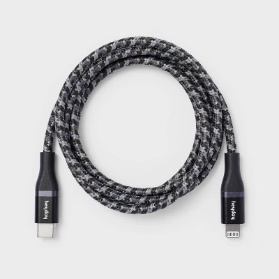 4' Lightning to USB-C Braided Cable - heyday™ Black 2 4' Lightning to USB-C Braided Cable - heyday™ Black - Image 2