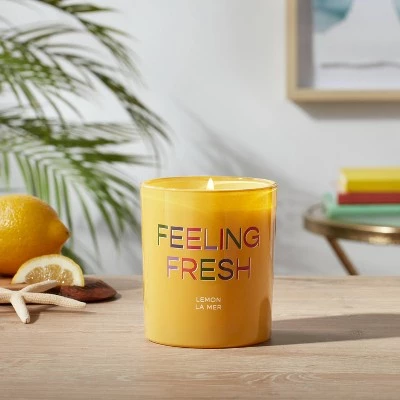 11oz Glass Lemon La Mer Candle Yellow - Opalhouse™ 1 11oz Glass Lemon La Mer Candle Yellow - Opalhouse™