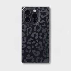 Apple iPhone 15 Pro Square Case with MagSafe - heyday™ Black Leopard