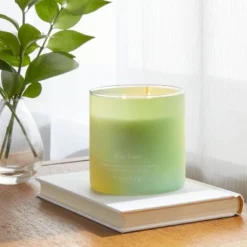 2-Wick 15oz Glass Jar Candle with Tie Dye Sleeve Yuzu Tonic - Opalhouse™