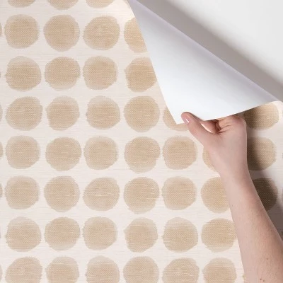 Textile Dot Peel & Stick Wallpaper Beige - Opalhouse™ 2 Textile Dot Peel & Stick Wallpaper Beige - Opalhouse™ - Image 2